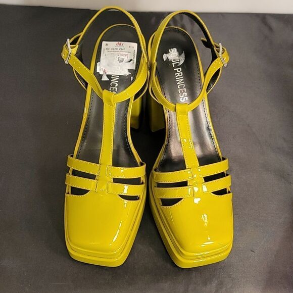 BRAND NEW SOUL PRINCESS PLAIN PLATFORM ANKLE CURVE WIDE HIGH HEEL SAND…S2 - Picture 5 of 15